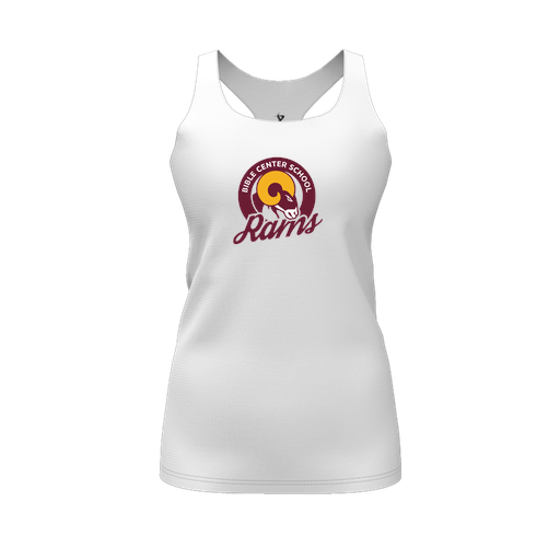 [CUS-DFW-RCBK-PER-WHT-FYS-LOGO2] Racerback Tank Top (Female Youth S, White, Logo 2)