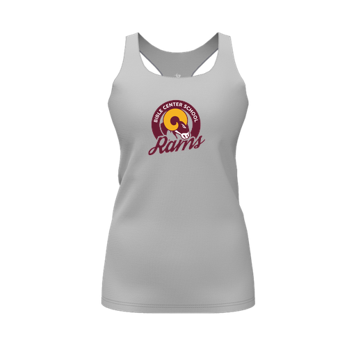 [FT0TRBGY-FYS-LOGO2] Decker Racerback Tank Top (Female Youth S, Gray, Logo 2)