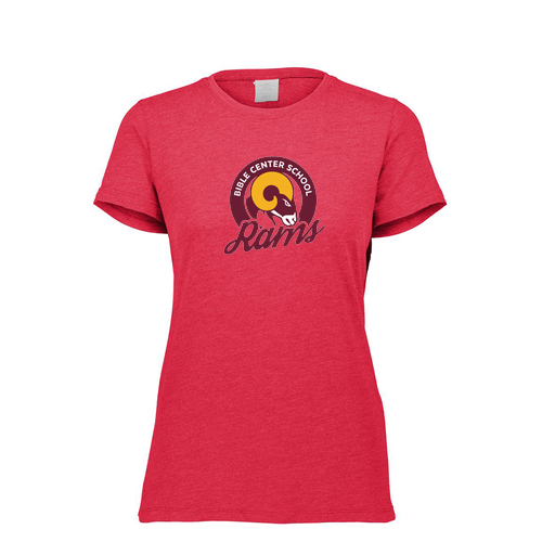 [FTSCUBRD-FAXS-LOGO2] Decker Women's Tri-Blend T-Shirt - Short Sleeve (Female Adult XS, Red, Logo 2)