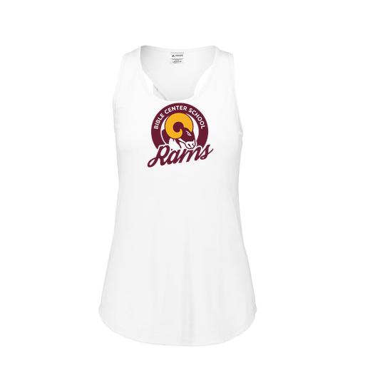 [3078.005.S-LOGO2] Ladies Tri Blend Tank Top (Female Adult S, White, Logo 2)