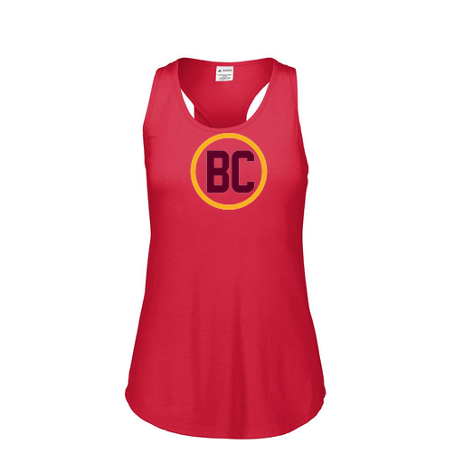 [FT0TUBRD-FAS-LOGO1] Ladies Tri Blend Tank Top (Female Adult S, Red, Logo 1)