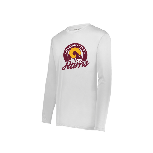 [222822.005.XS-LOGO2] Men's LS Smooth Sport Shirt (Adult XS, White, Logo 2)