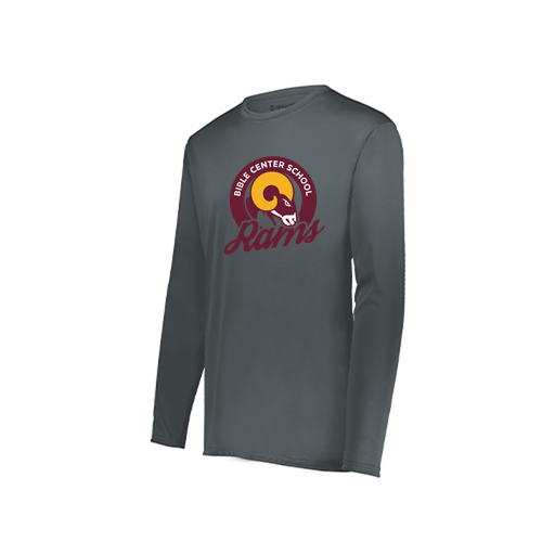 [222822.059.XS-LOGO2] Men's LS Smooth Sport Shirt (Adult XS, Gray, Logo 2)