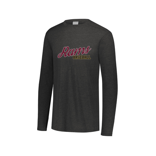 [FTLCUBBK-AXS-LOGO3] Decker Men's Tri-Blend T-Shirt - Long Sleeve (Adult XS, Black, Logo 3)