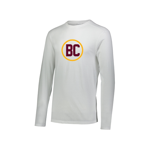 [FTLCUBWH-AXS-LOGO1] Decker Men's Tri-Blend T-Shirt - Long Sleeve (Adult XS, White, Logo 1)
