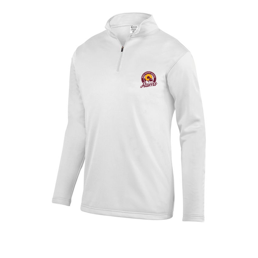 [FOLQFFWH-AS-LOGO2] Decker Men's FlexFleece 1/4 Zip (Adult S, White, Logo 2)