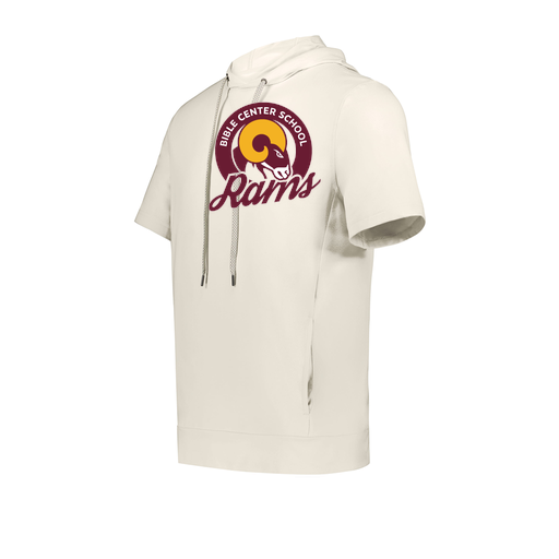 [222605-WHT-YS-LOGO2] YOUTH VENTURA SOFT KNIT SHORT SLEEVE HOODIE (Youth S, White, Logo 2)