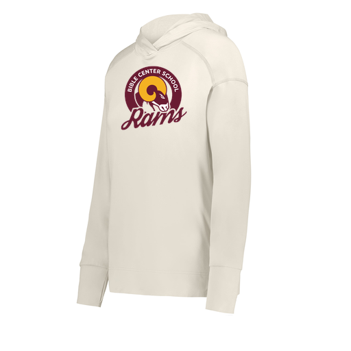 [222798-WHT-FAXS-LOGO2] Ladies Ventura Thin Knit Hoodie (Female Adult XS, White, Logo 2)